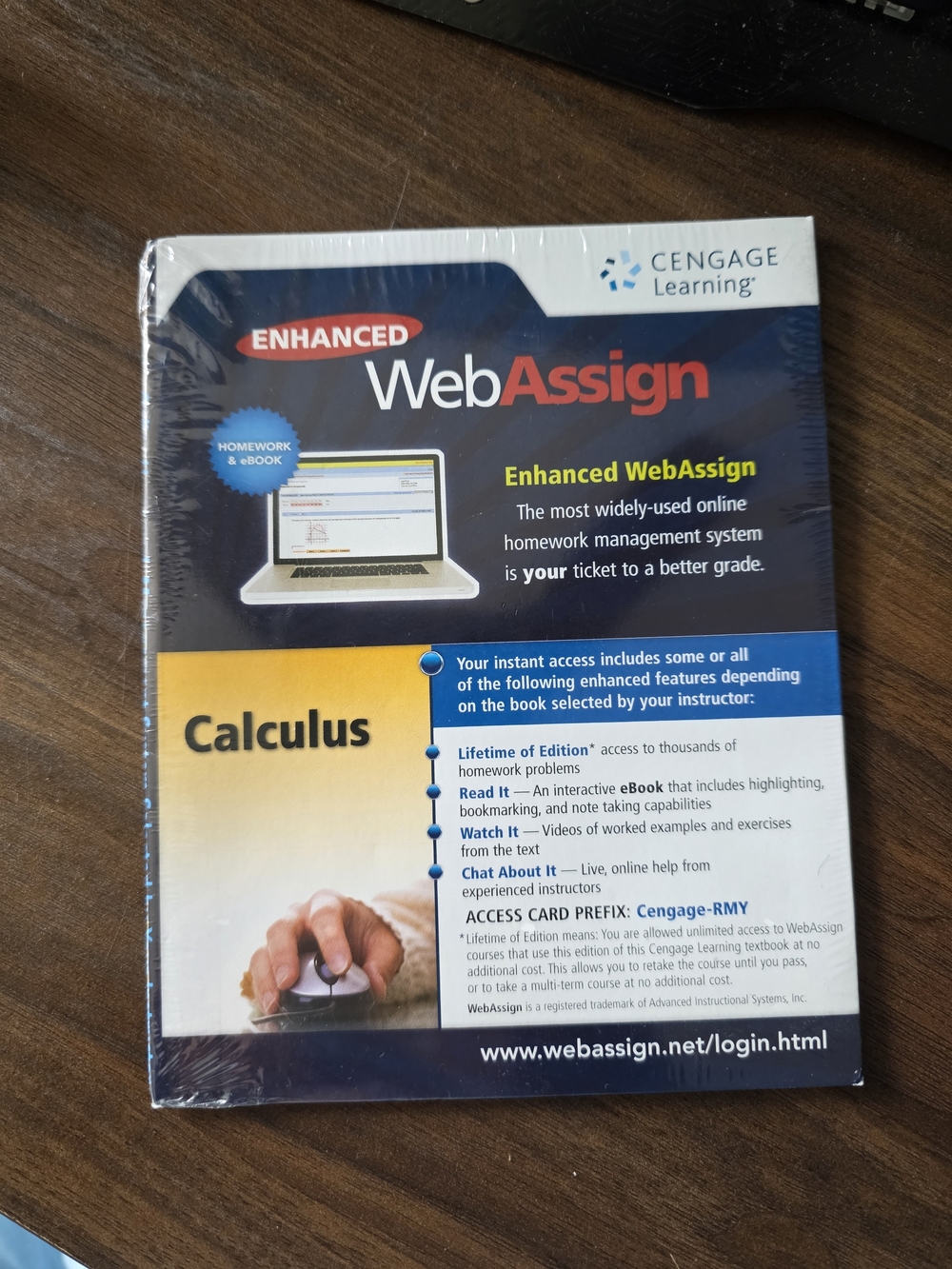 WebAssign Calculus Access Card - Unopened - Picture 2 of 2